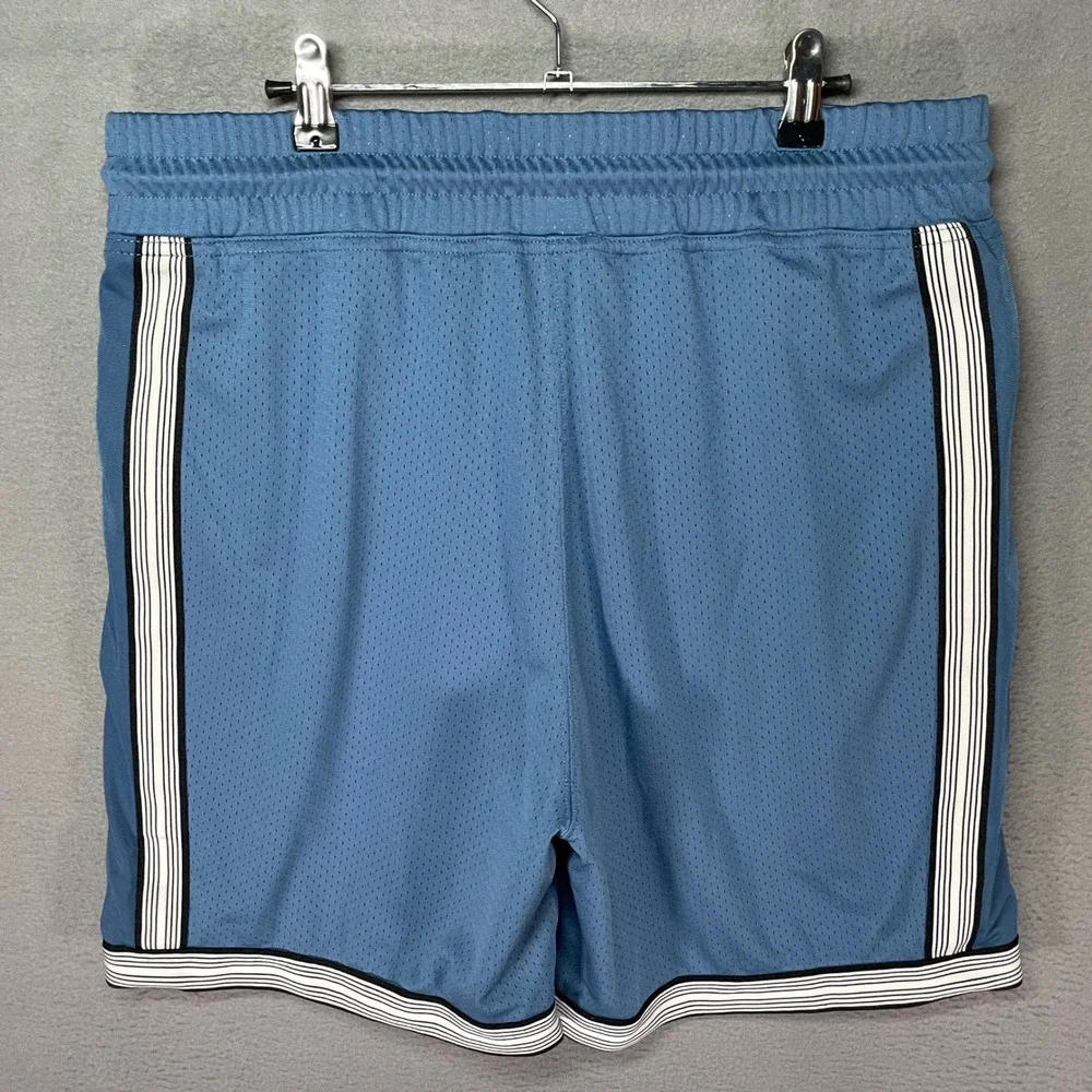 Starter Basketball‎ Shorts Mens L Blue Mesh Striped SM5S4503